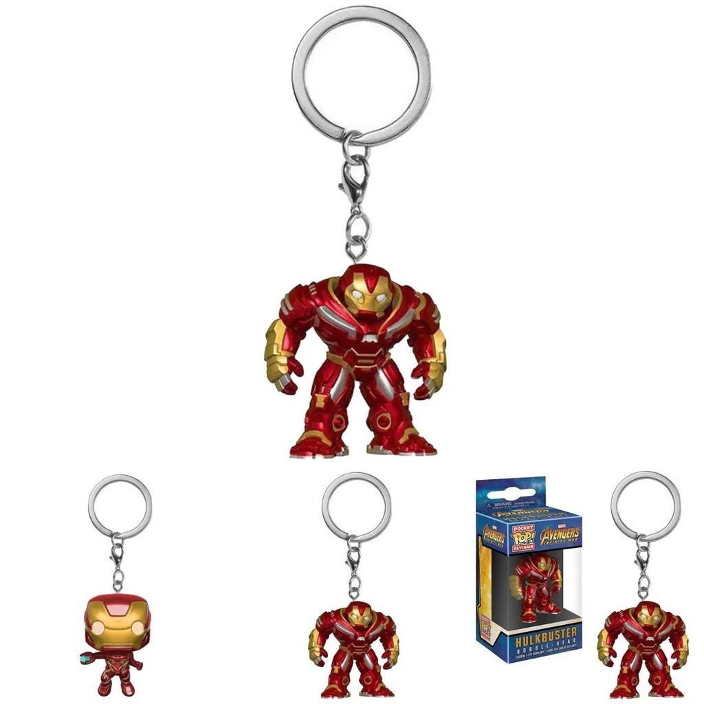 Idea Marvel Funko Pop Avenger Hulk Iron Man Keychain Figure Backpack Pendant