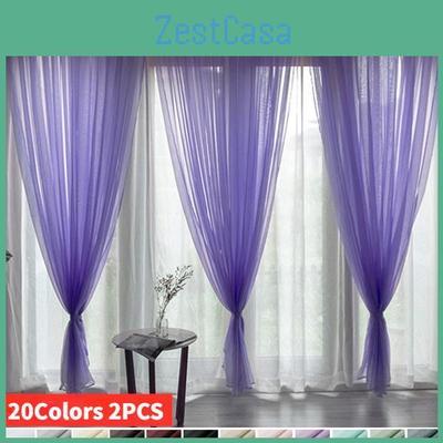 Stil Amerikanisch Mehrfarbig Neu Europäisch Erker Sichtschutz Modern Chiffon Einfarbig Tür Vorhänge Schal Panel Transparent Weiß Blau Tüll Für Wohnzimmer