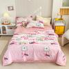 Cartoon Animals Pattern Summer Quilt 100% Cotton Air Conditioning Quilted Quilt Skin-friendly Breathable for Kids Boys Girls