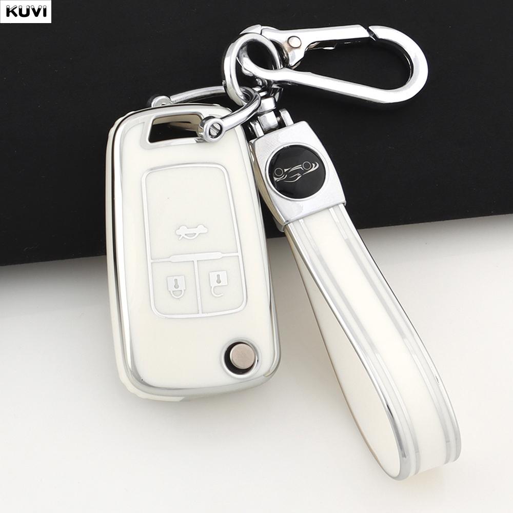 3 4 Buttons Tpu Car Folding Key Case Cover Fob Keychain For Chevrolet Cruze Aveo Camaro Epica Lova Sail Spark Opel Astra Corsa