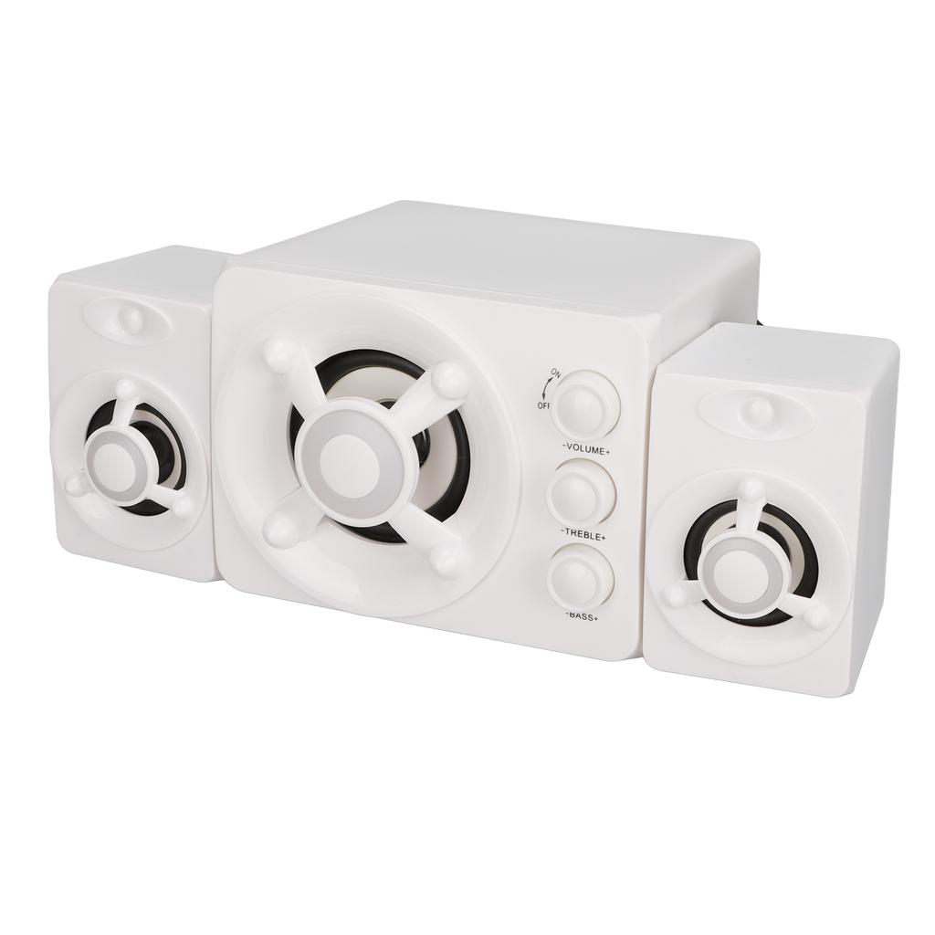 Computer Speaker 2.1 USB Powered Stereo Subwoofer Multimedia Wired Speaker with RGB LED Light for