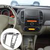 ABS Plastic Radio Installation Trim 9.7 Inch Vertical Car Dash Kit for Nissan Tiida 2005-2010, Stereo Split Navigation Panel Frame with AC Trim,