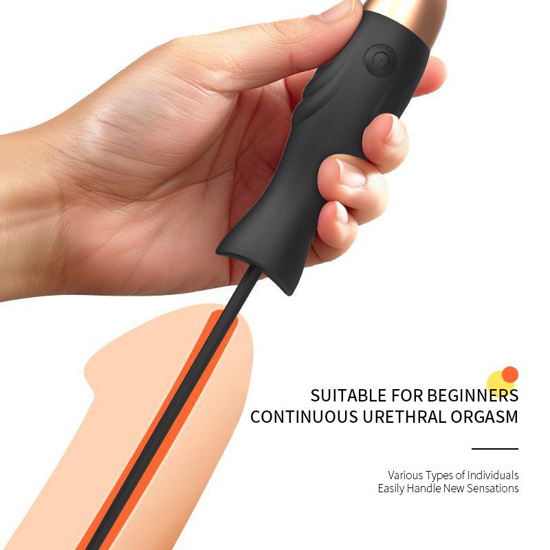 Vibrierender Silikon-Soundstab für G-Punkt-/Harnröhrenspiel, Umweltfreundliches Masturbationsspielzeug für Männer, Sexgerät für Erwachsene für Männer/Paare