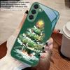 Albero di Natale Decorato Per Samsung S25 S25 Edge S25Ultra S8 9 S10 20 U ltra S21 Pro 22 Plus S23 FE S24 Ultra Custodia in Vetro per Telefono