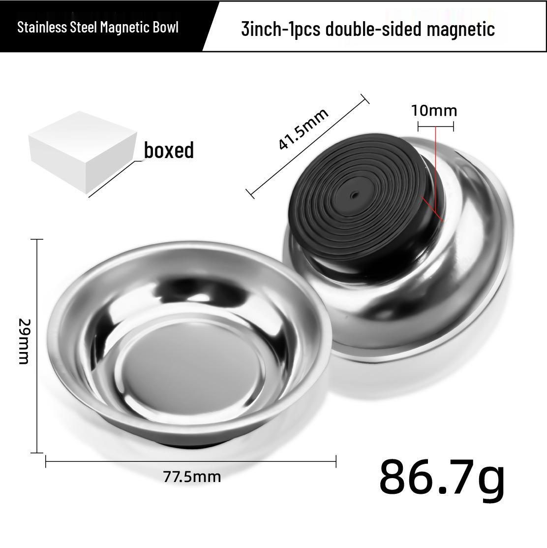 12-Slot Magnetic Movable Wrench Storage Tray 3 Double-Sided Magnetic Bowls + 4 Pickers