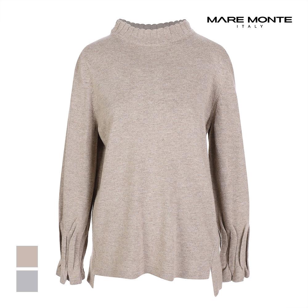 MAREMONTE Asymmetrical Hem Mock Neck Knit_M21Omkt82P0