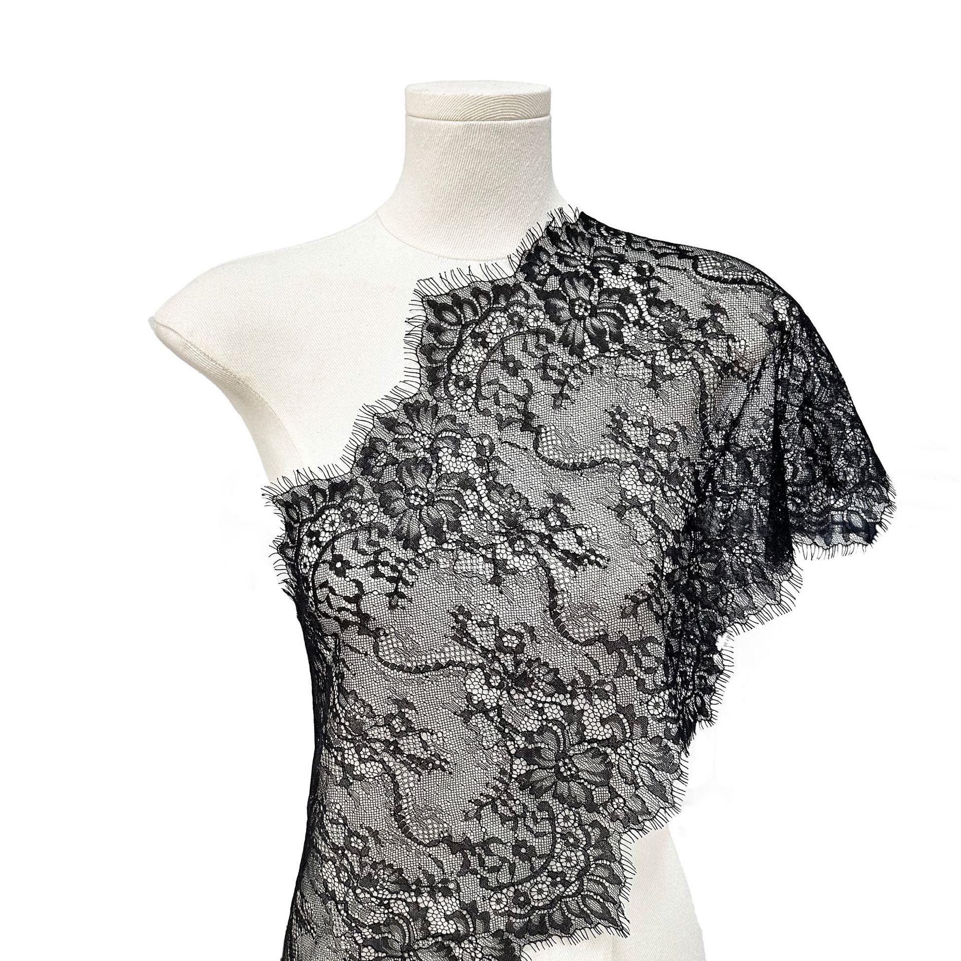 

29 см Изысканное и Легкое Кружево Ткань DIY Ручная Работа Свадебное Платье Вуаль Юбка Оконное Украшение Кружевные Аксессуары 7473 black one [one size 3]