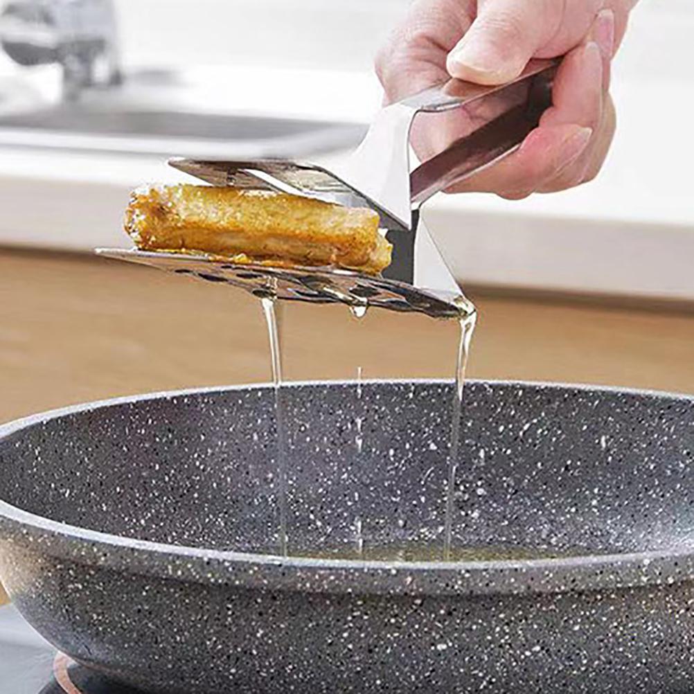 Stainless Steel Steak Clamps Cooking Tongs Multifunctional Food Flipping Spatula Tongs Clip for Meats Pizza Pies