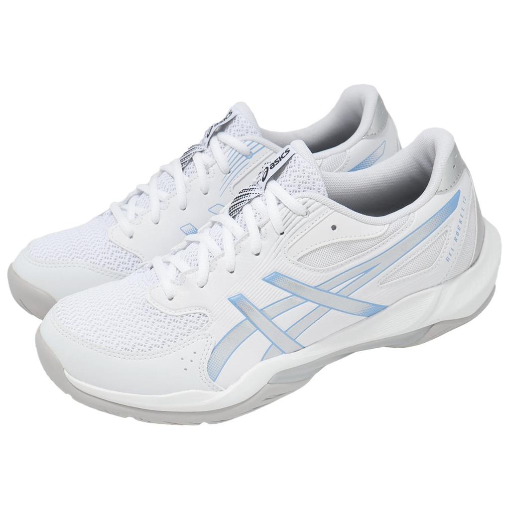 ASICS GEL ROCKET 12 White Cloud Grey Lightweight GEL Cushion Sneakers 1071A116-104