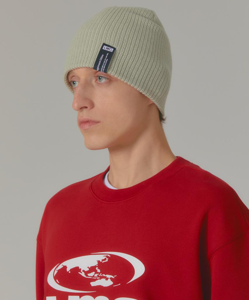 LMC Label Short Beanie Ivory