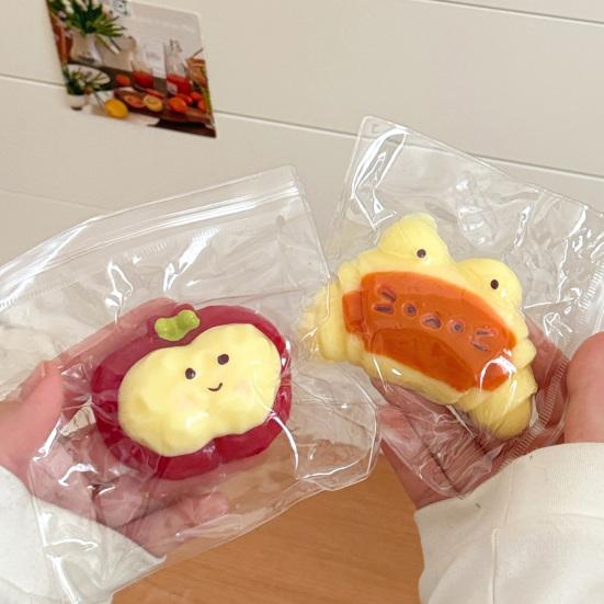 Brinquedo de Aperto de Frutas Desenho Animado Subida Lenta Alívio de Estresse Estrela Croissant Foca Pintinho Brinquedo Sensorial Estudantes Trabalhadores de Escritório Presente Anti-ansiedade