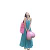 Holiday Style Backless Neck Dress Women's Summer New French Design Sense Niche Meat Cover Fashion Age-reducing Dress