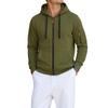 Men's Hooded Zip-Up Jacket Casual Athletic for Fall and Winter