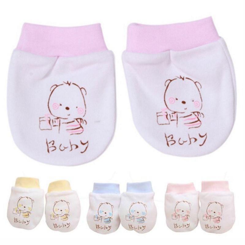 Boy Girl Newborn Anti Scratching Cotton Baby Anti-grasping Gloves Face Protection