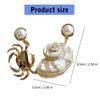 Oceanic Asymmetric Earrings Crab And Conch Motifs Alloy Vacation Jewelry Versatile Festive Giftable Accessory