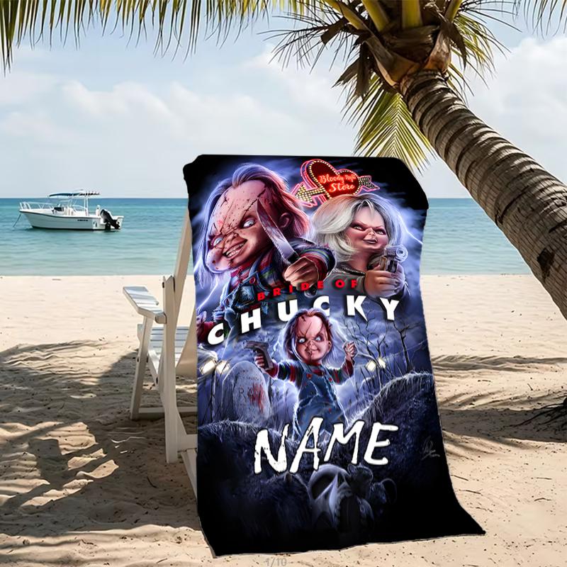 Customizable personalized beach towels Michael Myers themed designs.Suitable for the beach, yoga, sports;ideal as beach accessories