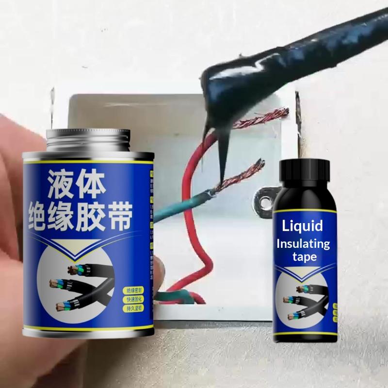 1 Stuk Waterdichte Hoge Temperatuurbestendigheid Sneldrogend 50ml Vloeibare Elektrische Tape Zwart Isolatie Afdichtingslijm