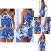 Stylish Women Summer Sexy Romper With Beautiful Floral Print And Backless Design