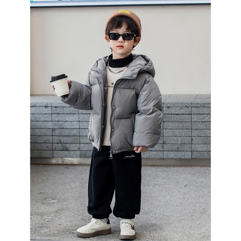 New Children's Clothing New Puffer Jacket Children's Short Winter Jacket Boys Girls Stylish Thickened Fleece Jacket Feather Silk Coat