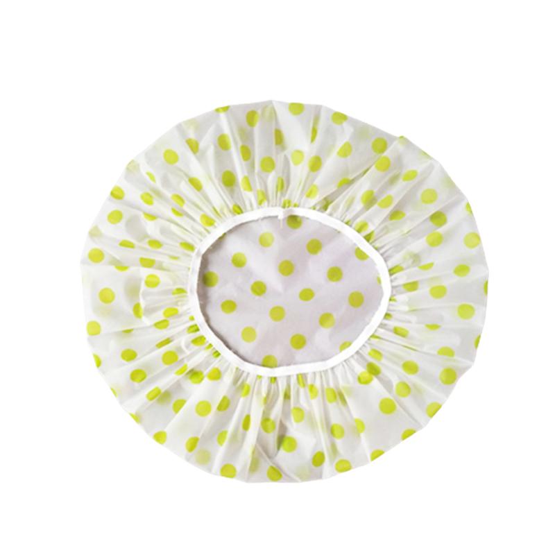 Thickening Waterproof Shower Cap Colored Polka Dot Reusable Shower Cap Spa Adult