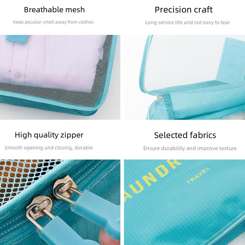 Koreanisches Reiseset: 6- und 7-teilige Aufbewahrungstaschen für Kleidung und Accessoires