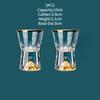 1/2Pcs Shot Glass Crystal Gold Foil Shot Glasses Chinese Style Sake Glasses For Wine Vodka Glasses Double Glass Wine Cup For Bar