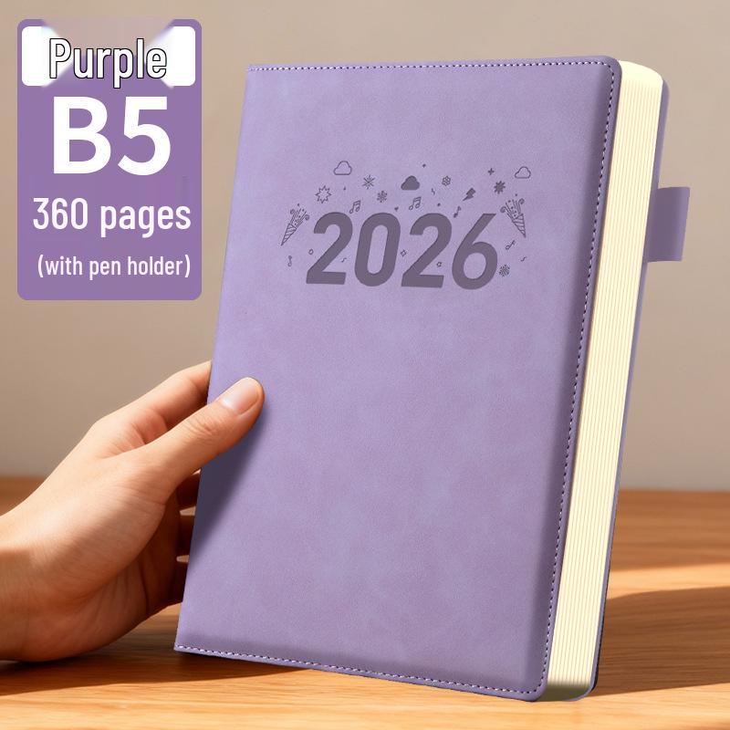 A4 Ultra-Thick Leather Notebook 2026 Model - Business Meeting Diary