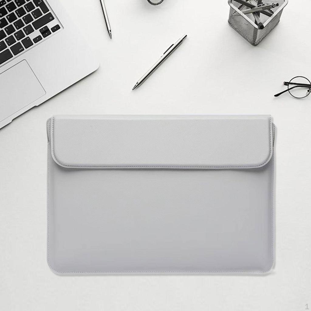 Laptop Sleeve 15 16 inch Dust Cover Carrying Case Business Adjustable Stand PU Leather