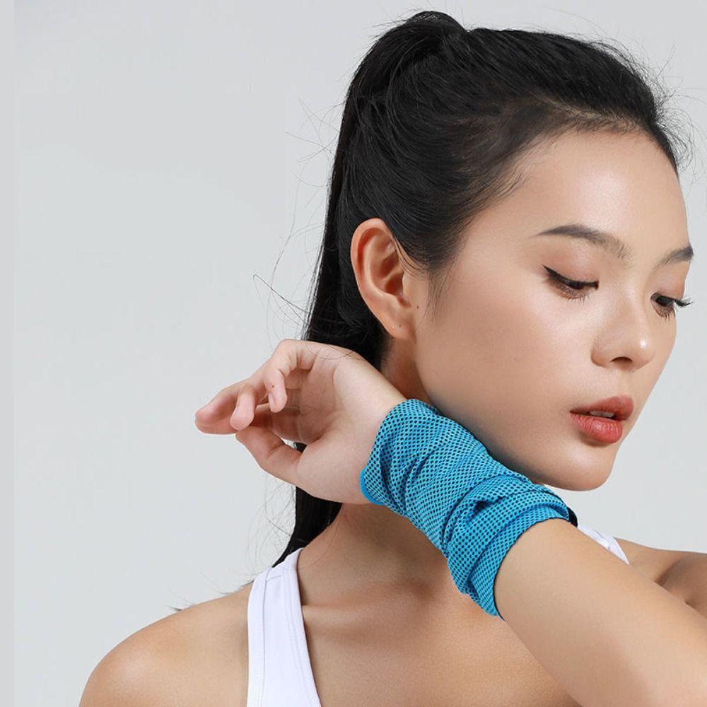 Sweat Absorption Sports Wrist Sweat Towel Polyester Fiber Wrist Protector Fitness Camping Running