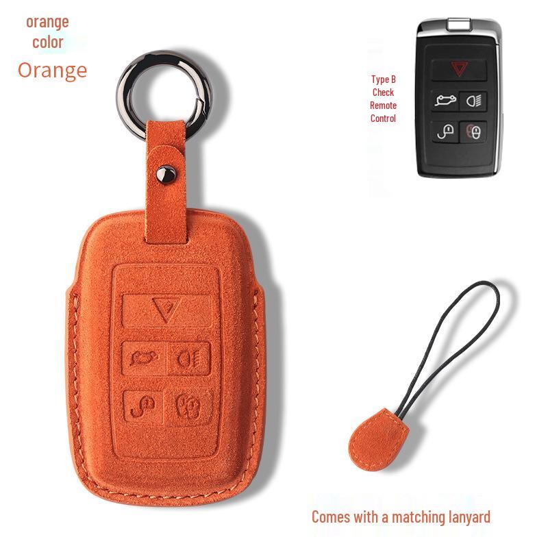 Nubuck Leather Key Case for Range Rover Models (Sport, Evoque, Defender, Discovery Sport, Velar, Freelander)