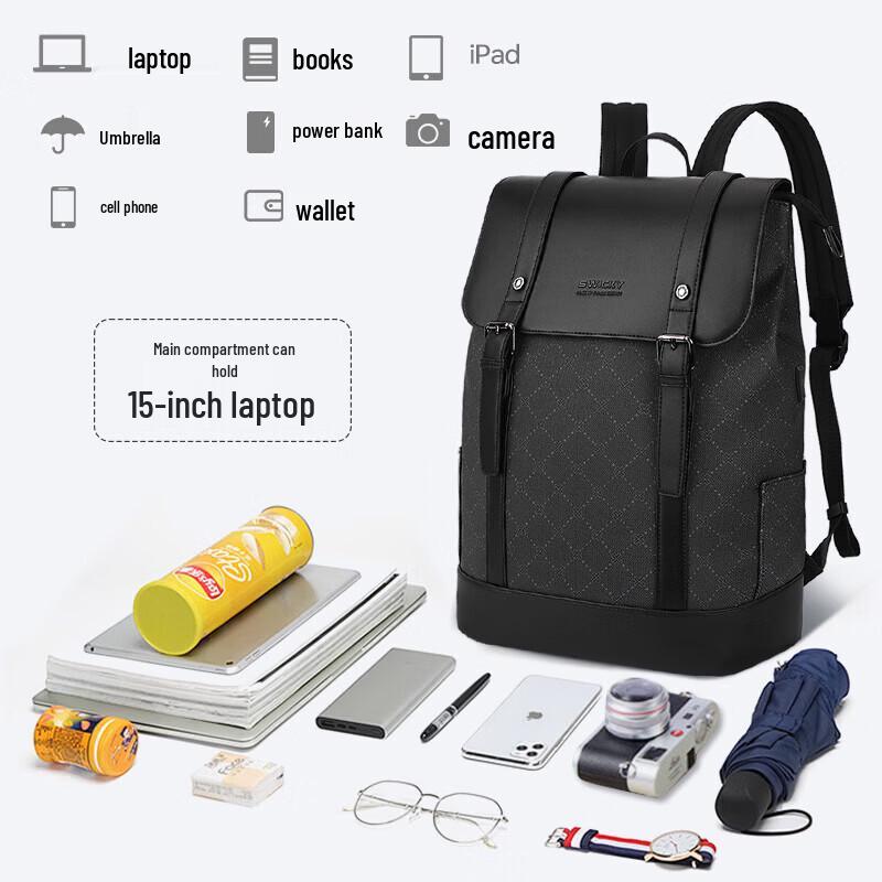 SWICKY Casual Leather Backpack 88176