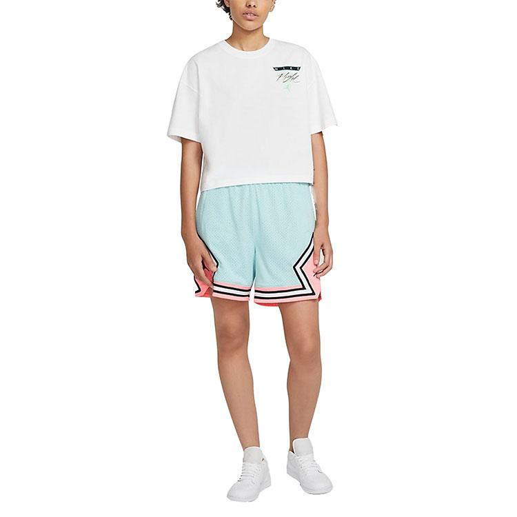Jordan T Shirts Women's White Crew Neck Moderate DC2154-100