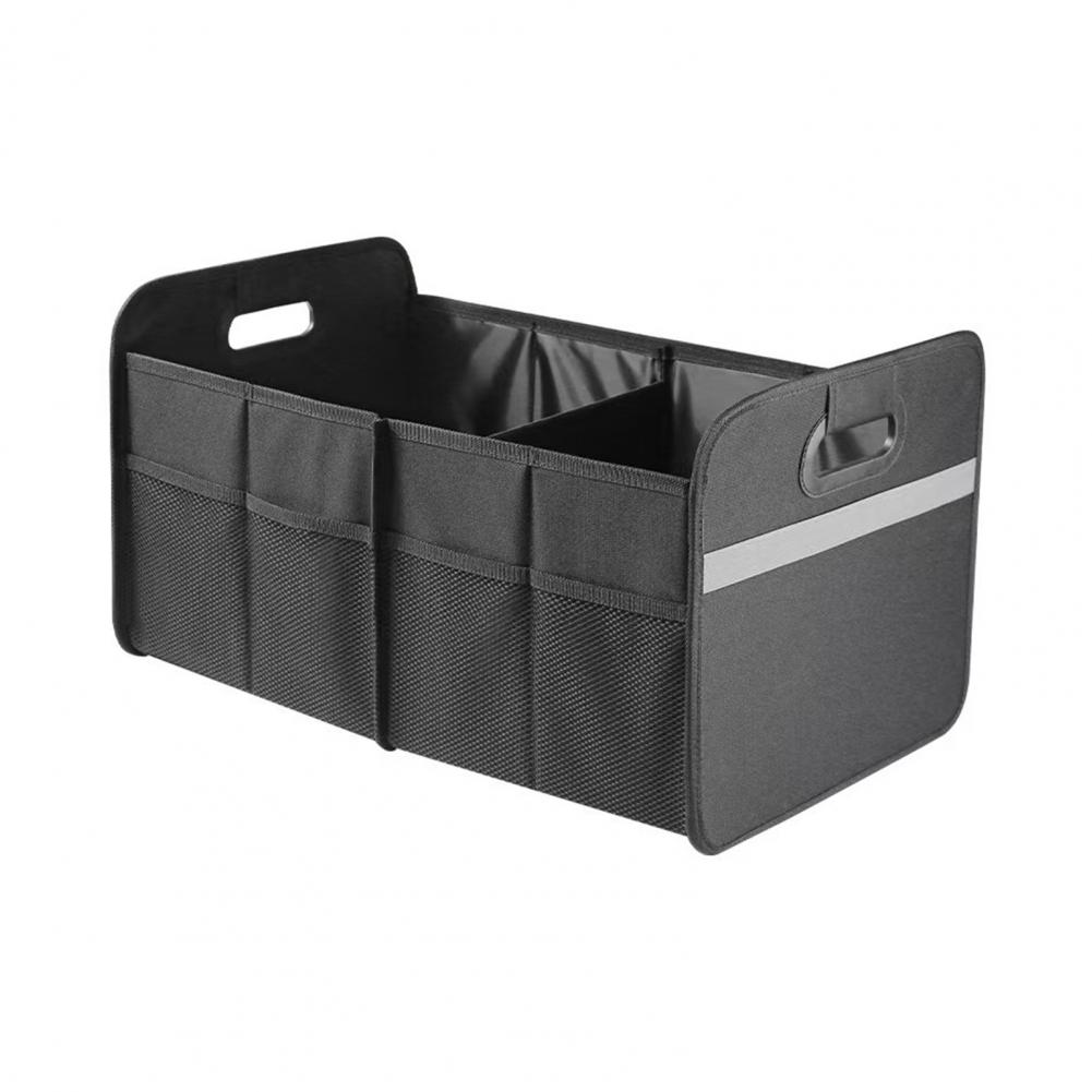 Car Trunk Organizer Foldable Collapsible Storage Bag Multifunctional Compartments Container Box Universal Vehicle Cargo Organize чёрный