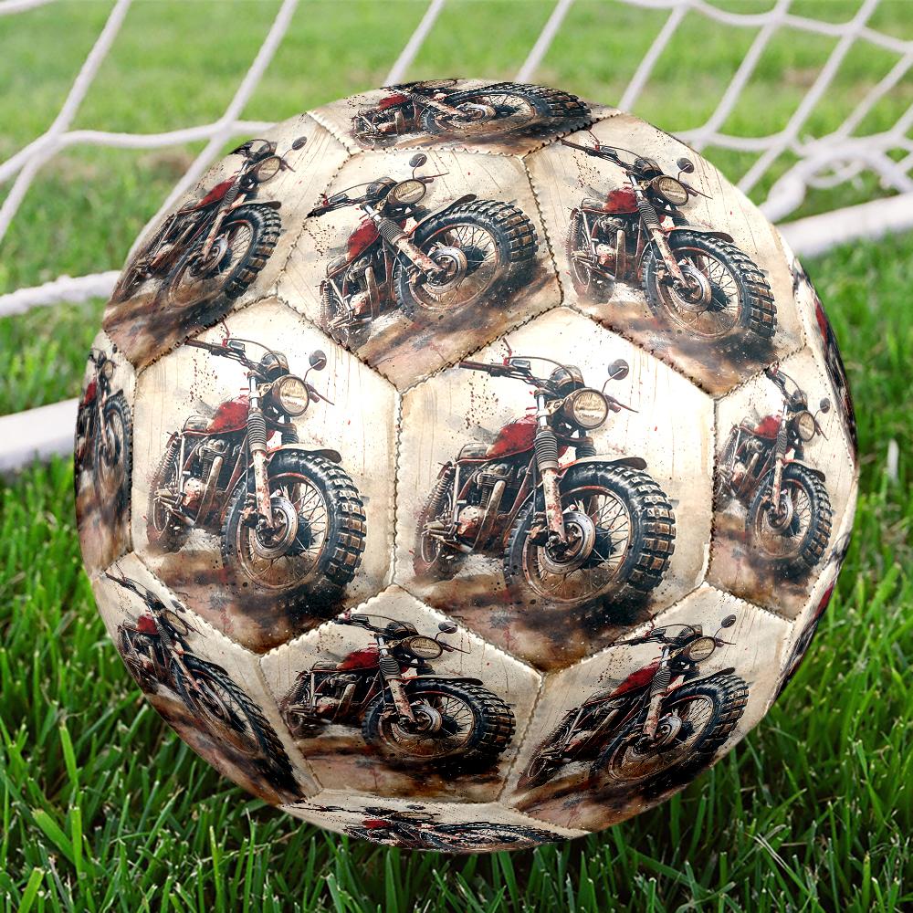 Off Road Motorcycles Theme Size 5 Soccer Ball, Suitable for Both Indoor and Outdoor Matches, a Gift Suitable for Everyone.
