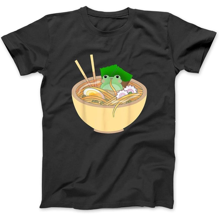 Cute Kawaii Frog Eating in Ramen Bowl T-Shirt TRU Mens Womens Tank Top Sweatshirt Hoodie Longsleeve Black XXXXXL разноцветный