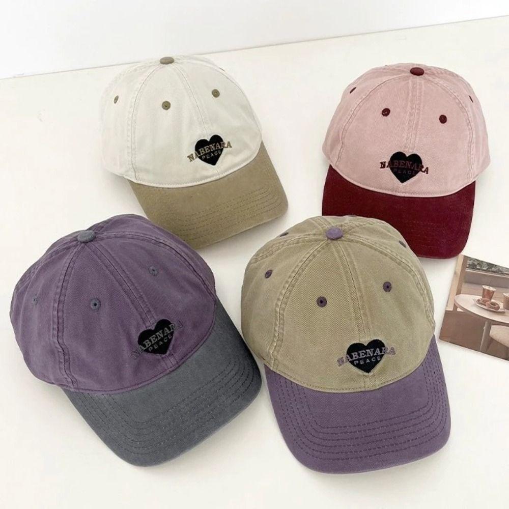 Large Size Love Embroidered Baseball Caps UV Protection Trucker Caps Retro Trucker Cap  Casual Wear