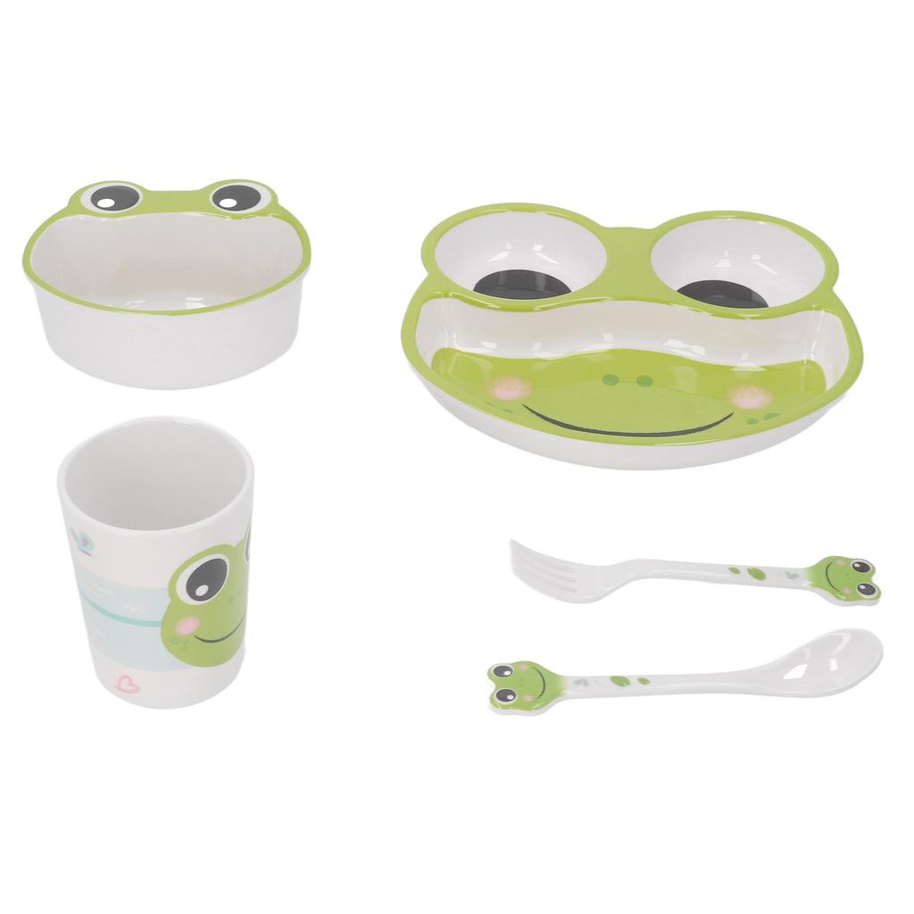 Toddler Dinnerware Set Dishwasher Safe BPA Free Prevent Slip Cartoon Baby Dinner Plate Bowl with