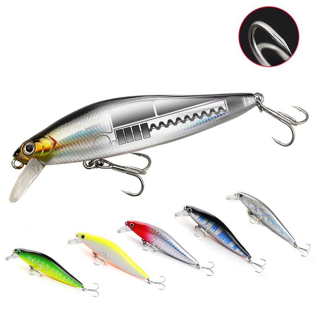 Fishing Lures Long-casting Slow Sink With Treble Hooks 3d Eye Professional Minnow Hard Bait Fishing Tackle
