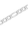 Men's 6mm Patterned Stainless Steel Cuban Figaro Chain Necklace