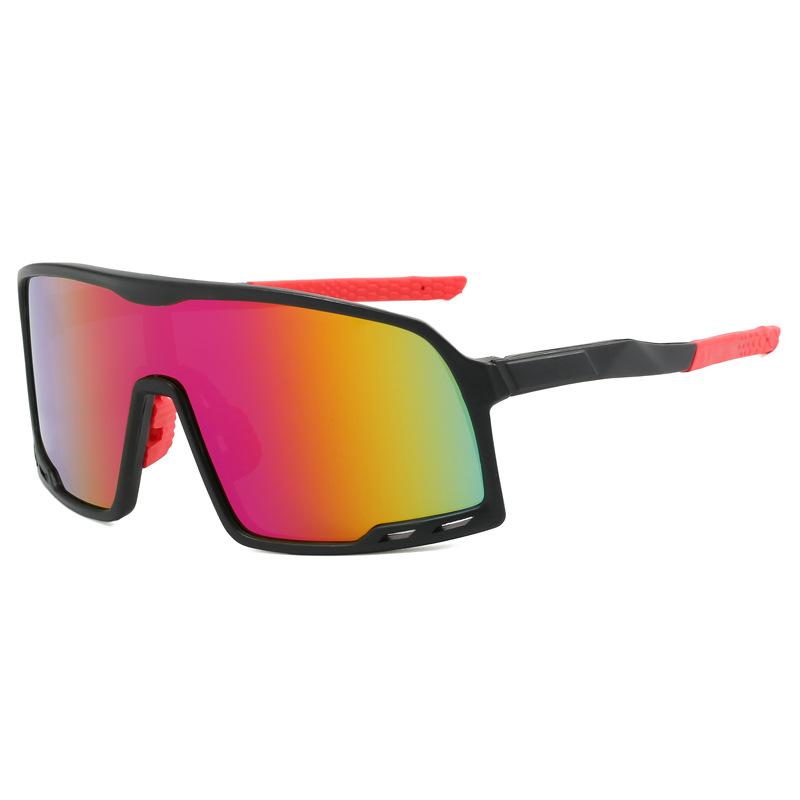 Outdoor Sports Glasses One-Piece Large Frame Sunglasses Latest Fashionable Cycling Sun Glasses Trendy and Colorful Eyeglass Uv400