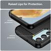 For Samsung Galaxy M15 5G/F15 5G Brushed Case Carbon Fiber Texture TPU Phone Cover