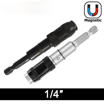 1/4 Pivoting Magnetic Screw Drill Bit Tip Holder Screwdriver Woodworking Tool Quick Change Locking Bit Extension Rod