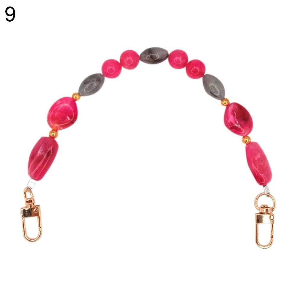Exquisite Colorful Handbag Chain Replaceable Stone Bead Phone Case Hanging Chain Resin Purse Bag Belt Phone Case Accessories