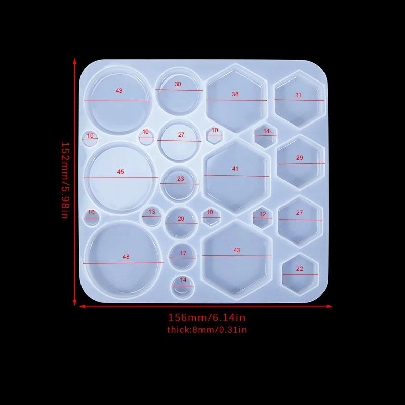 3D Patch Epoxy Resin Silicone Mold Geometry Heart Moon Earring Pendant Mould DIY Epoxy Resin Jewelry Craft Casting Silicone Mold