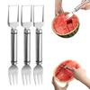 Kitchen Tools 2 In 1 Stainless Steel Fruit Cutter Watermelon Slicer Melon Cutter Tool Kitchens Accessories Watermelon Digger