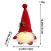 Schlitten Gesichtsloser Zwerg Puppe Ski 2024 Weihnachts-Gnom Puppe mit LED-Licht Elf Weihnachts-Gnom Gesichtsloser Puppe Heimdekorativ