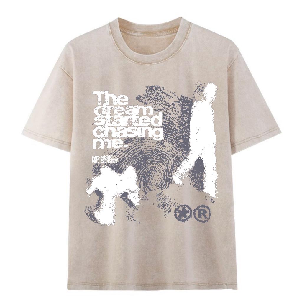 Damen Trendiges Retro Gewaschenes Übergröße Lockeres T-Shirt - Distressed Kurzarm Modischer High-End Stil