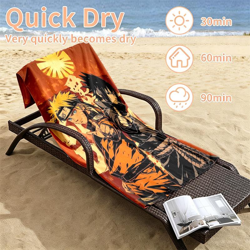Naruto Beach towels also serve as bath towels summer essential a musthave for the outdoors the beach and the pool