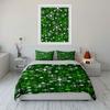 Green Snowflake Bedding Set Bedding Duvet Cover Set Duvet Cover Pillowcases (1 * Duvet Cover 2 * Pillowcases, without duvet insert)