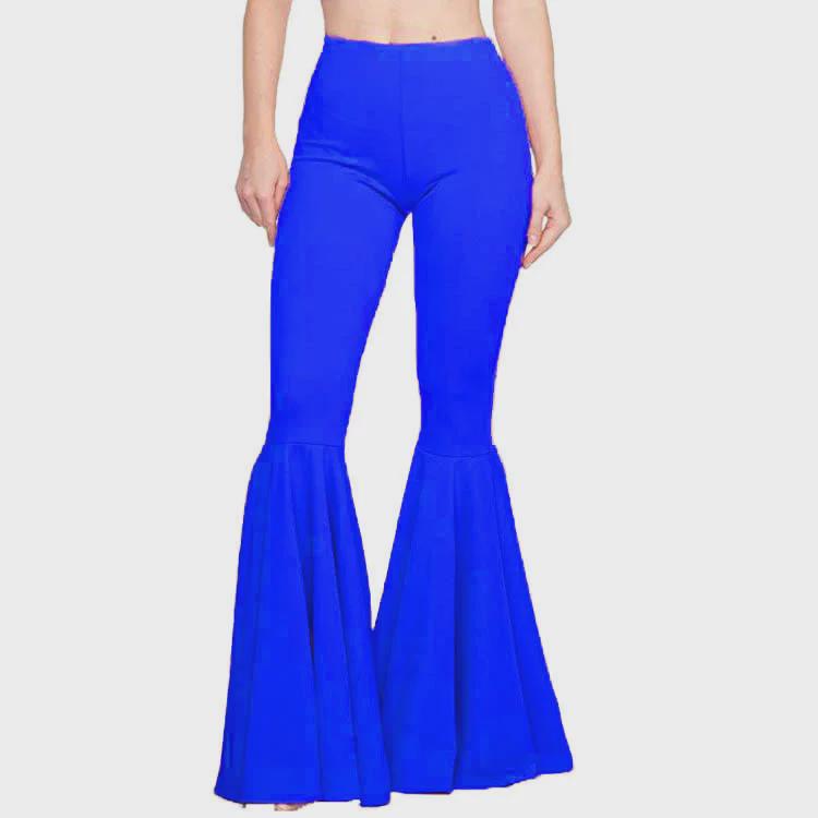 Pantaloni de damă cu talie înaltă, evazați, tip sirenă - YH8051